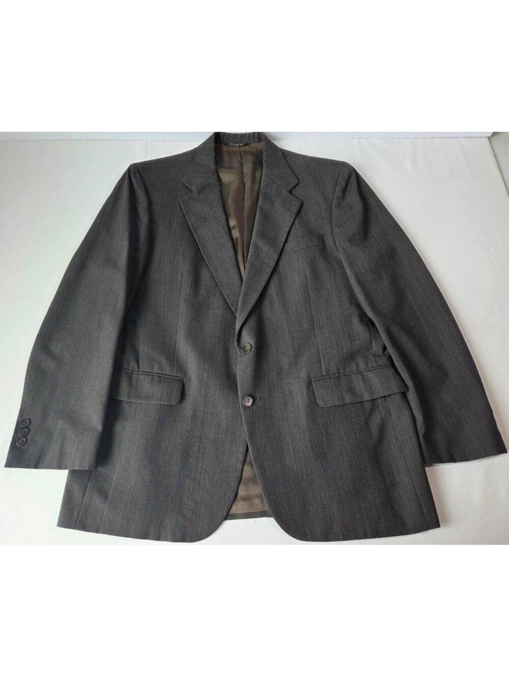 Botany 500 Couture Mens Suit 42R 38x41 Gray Wool 2 Pc Blazer Pants USA
